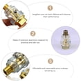 thumbnail image 2 of 2pcs 1/4 Inch Mini In-Line Oiler Lubricator for Air Compressor Pipe Tool, 2 of 8