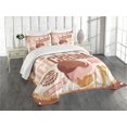 thumbnail image 3 of Ambesonne Ice Cream Quilted Bedspread Set 3 Pcs, Retro Pop Art, Queen Size, Pale Pink Chocolate, 3 of 5