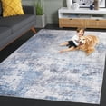 thumbnail image 5 of SAFAVIEH Santa Monica Norbert Abstract Polyester Area Rug, Ivory/Blue, 4' x 6', 5 of 13