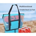 thumbnail image 4 of Bolsa de playa impermeable - Bolsas de playa para mujer Esenciales de playa para vacaciones - Bolsa de piscina y bolsa de playa de malla (azul), 4 of 5