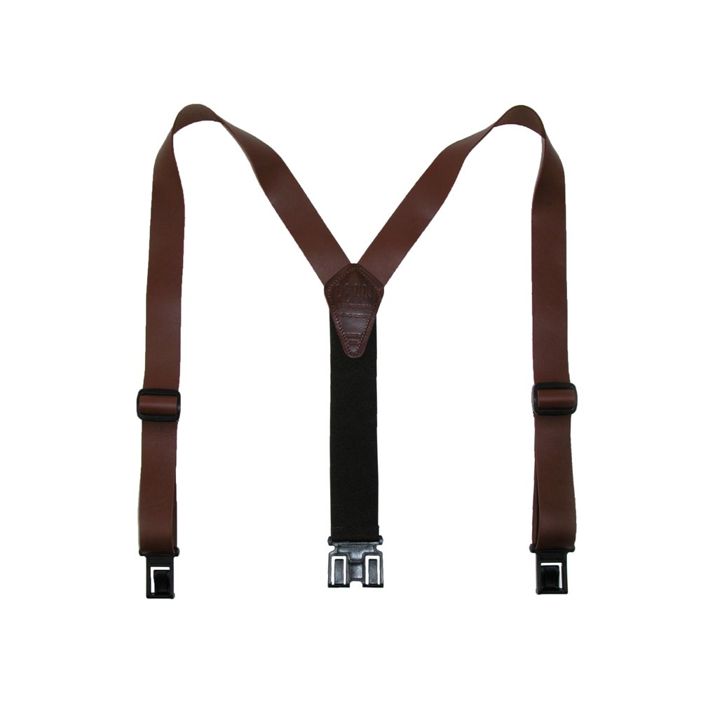 Perry Suspenders Size one size Men's Leather Dress Hook End Suspenders