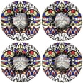 thumbnail image 2 of Shower Caps,Vibrant Floral Pattern Waterproof Shower Cap for Women 4 Pieces,Double Reusable Hair Cover for Shower PEVA Elastic Stretch Hem, 2 of 7
