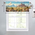 thumbnail image 4 of Cactus Valance Curtain for Kitchen Tropical Succulent Plant Floral Desert Mountain Privacy Decorative Rod Pocket Short Window Valance Curtains 54 by 18 in, 1 Panel, 4 of 6