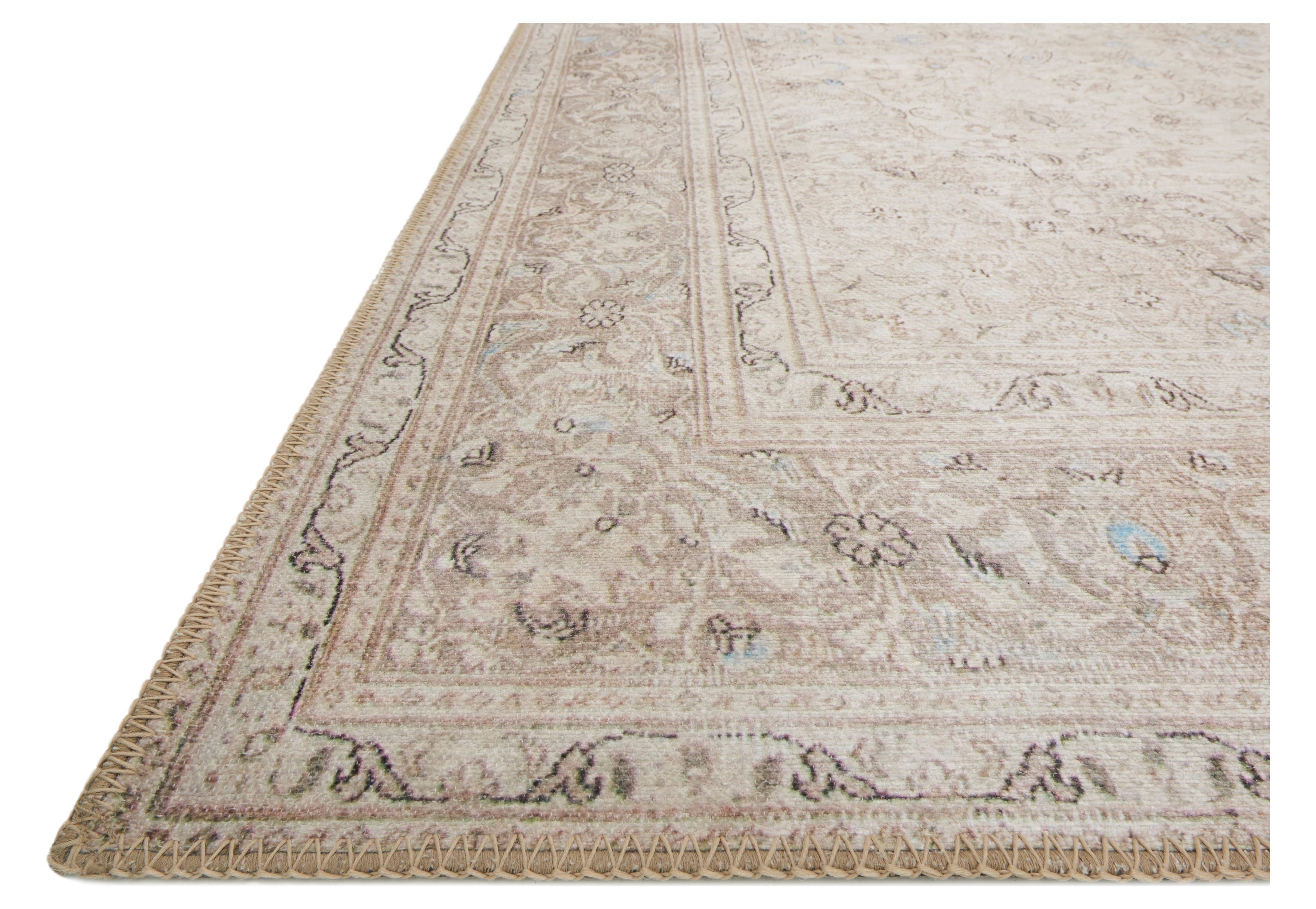 Loloi Loren Collection LQ-03 Sand / Taupe Oriental Area Rug 7'-6" x 9'-6"
