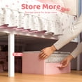thumbnail image 2 of EnHomee Canopy Bed Frame Full with Headboard Upholstered Bed Frame with 2 Storage Drawers & LED Lights & Charging Station & 4 Removable Posts,Beige, 2 of 9