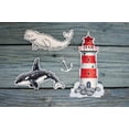 thumbnail image 3 of Counted Cross Stitch Kit Plastic Canvas Sea Story Lighthouse P-333 / SR-333 Needlework Red, 3 of 5