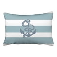 thumbnail image 1 of RYLABLUE Decorative Soft Accent Pillows Nautical Stripes Anchor Throw Pillows Case Pillow Protector Pillowcase Size 20x30 inches Two Side, 1 of 1