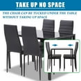 thumbnail image 3 of FDW Modern 5-Piece Dining Set – Black Glass Table, 4 Upholstered Faux Leather Chairs, Space-Saving Rectangular Kitchen & Dining Room, 3 of 7