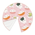 thumbnail image 2 of Daiia Cute Sushi Drawing Merry Christmas Tree Skirt , Xmas Large Lace-up Tree Skirt, Santa Snowflakes Rustic Home Decorations New Year Party Farmhouse Decor-30", 2 of 7
