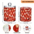 thumbnail image 5 of Yayeee 2 Pack Qtip Holder Bathroom Cotton Swab Canister with Lid Clear Dispenser Set, Christmas Ornaments Pattern, 5 of 6