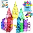thumbnail image 3 of PicassoTiles Magnetic Tiles for Kids with Tote Bag – 61PCS STEM Building Blocks Set, Educational Construction Toy, Creative Learning Magnet Kit, 3 of 11
