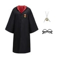 thumbnail image 1 of Disfraz de Harry Potter, traje de Hermione, Túnica mágica, corbata, bufanda, varita, gafas, regalo de Harry Potter, ropa de fiesta de Halloween, 1 of 4