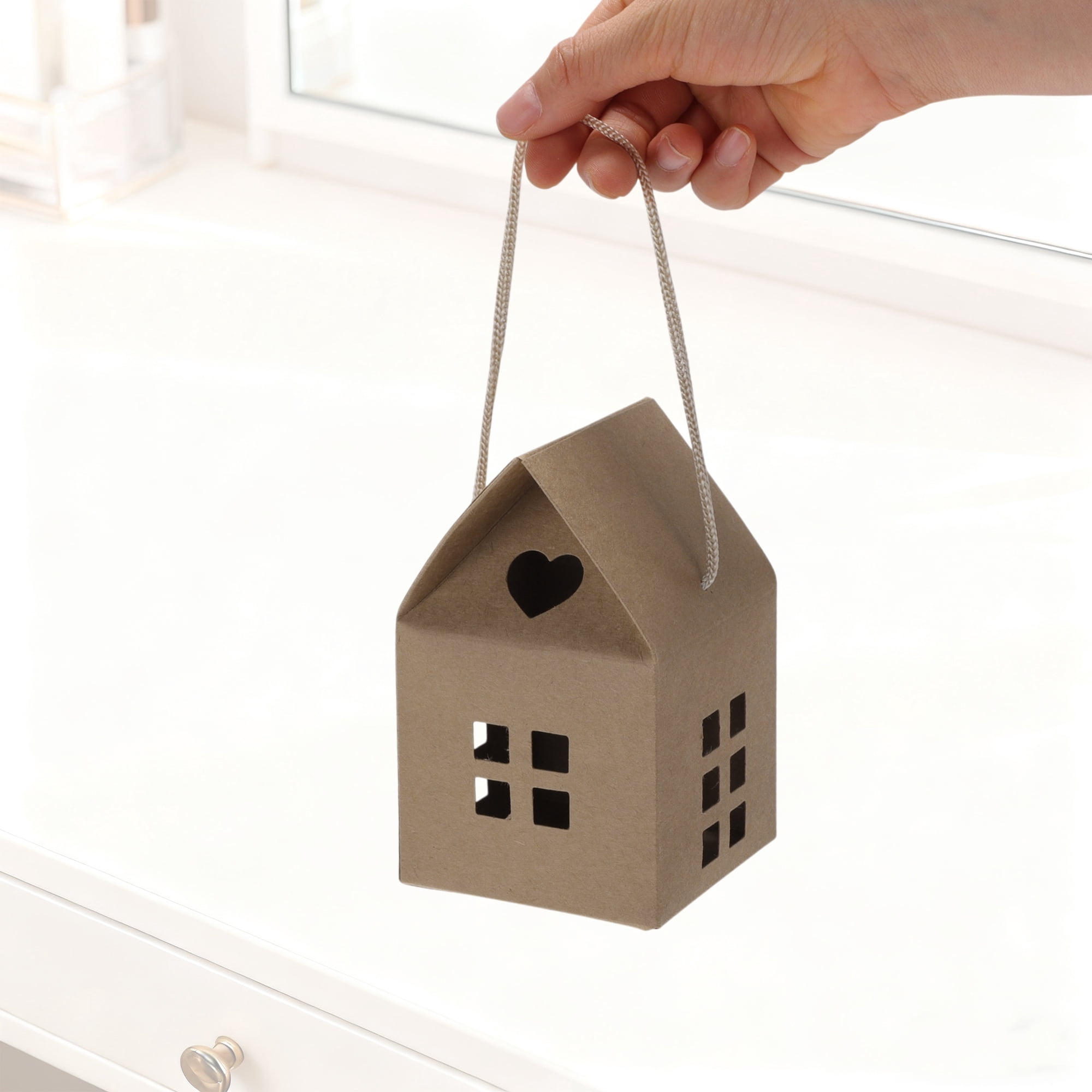 Unique Bargains House Shape Gift Bags 10 Pcs for Various Occasions Brown