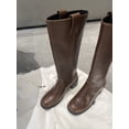 thumbnail image 3 of Round Toe Knee Long Knight Boots (7.5, Black), 3 of 6