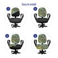 thumbnail image 4 of Floral Office Chair Slipcover, Colorful Flower Assortment Spring Beauty, Protective Stretch Decorative Fabric Cover, Standard Size, Reseda Green Multicolor, by Ambesonne, 4 of 5