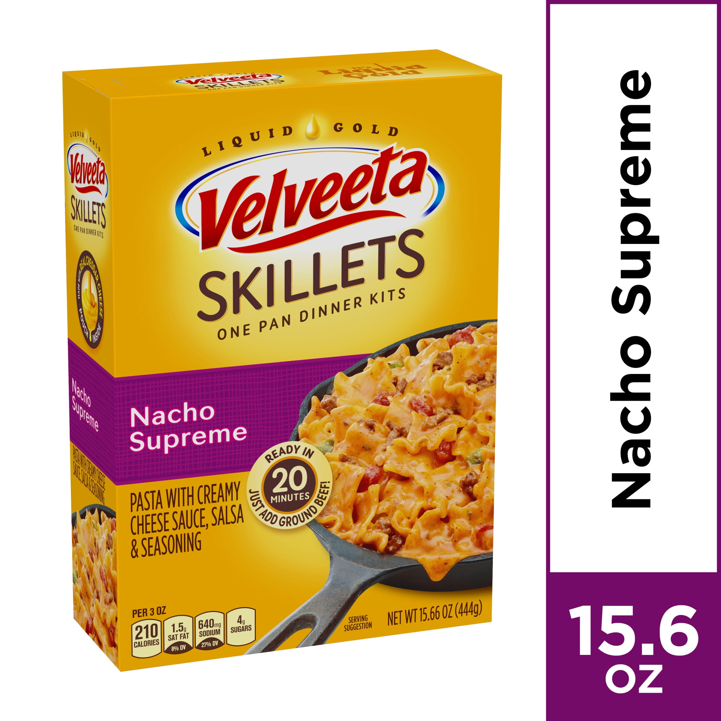 Velveeta Skillets Nacho Supreme Dinner Kit, 15.66 oz Box