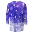 thumbnail image 5 of 3/4 Length Sleeve Womens Christmas Tops Casual Loose Fit Crewneck T Shirts Cute Xmas Santa Claus Graphic Tees, 5 of 5