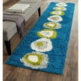 thumbnail image 6 of SAFAVIEH Clark Abstract Shag Area Rug, Blue/Multi, 5' x 5' Square, 6 of 10