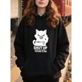 thumbnail image 2 of Black Cat Hoodie Funny Graphic Pullover Cute Unisex Sweatshirt for Men and Women Casual Streetwear Gift for Cat Lovers, 2 of 5