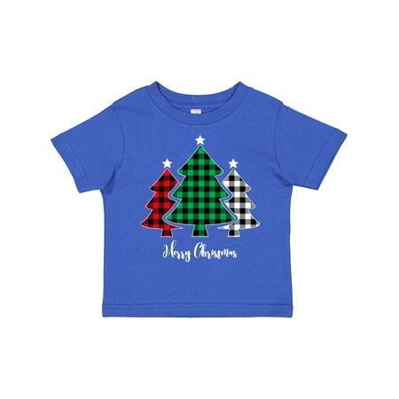 

Inktastic Plaid Christmas Tree Trio Gift Toddler Boy or Toddler Girl T-Shirt