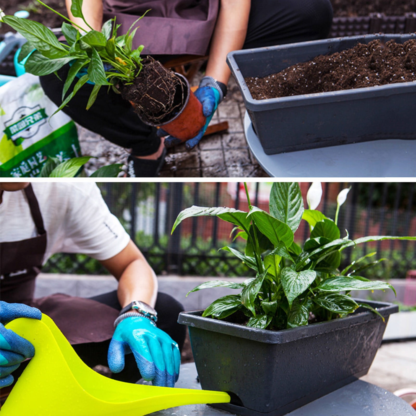 Clearance! Nomeni Plant Pots Vegetable Planting Pot Plastic Flower Pot Balcony Vegetable Planting Trough Garden Supplies