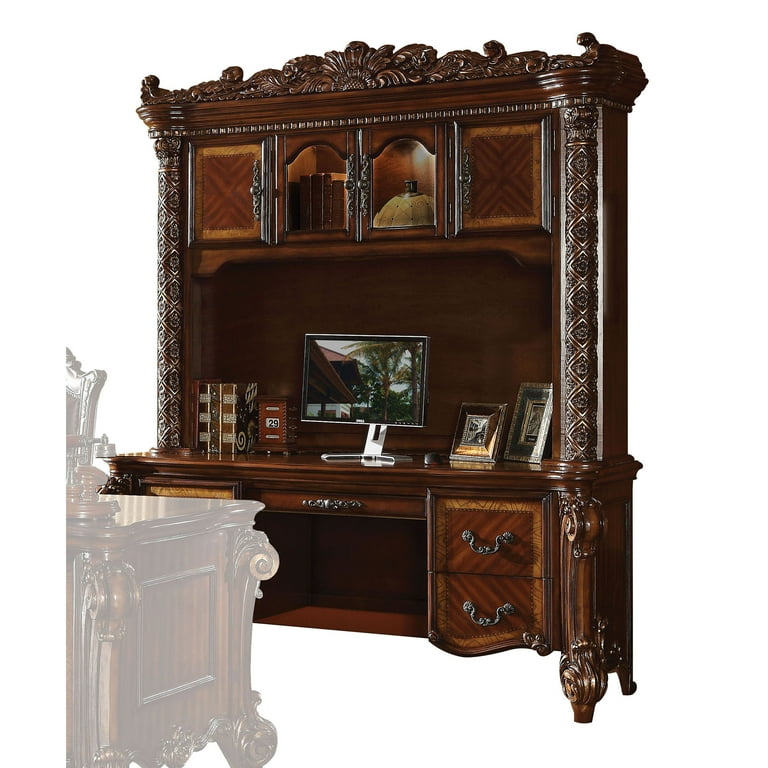 ACME Furniture Vendome Wood Computer Desk and Hutch Set in