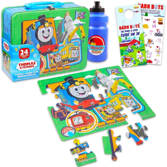 Set de Rompecabezas con Lonchera Metálica y Pegatinas de Thomas y sus Amigos