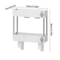 thumbnail image 3 of Gumesh 2-Tier Over-The-Toilet Storage Shelf - Non-Perforated Bathroom Organizer with Raised Edges, Rust-Resistant Metal Frame for Towels & Toiletries, 3 of 6