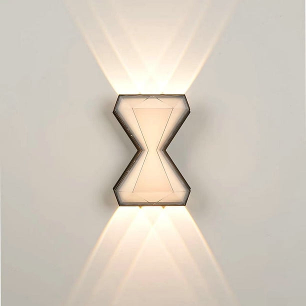 Lámpara de pared exterior LED ENTASSER lámpara de pared doble cabeza luminosa