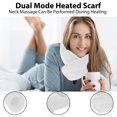 thumbnail image 4 of Heated Scarf 3 Heating Level Heated Neck Wrap Soft USB Heated Neck Scarf with Vibration Massage 4 Massage Mode Comfortable Neck Heating Pad Portable Heated Scarf Easy to Use for Men Women, 4 of 10