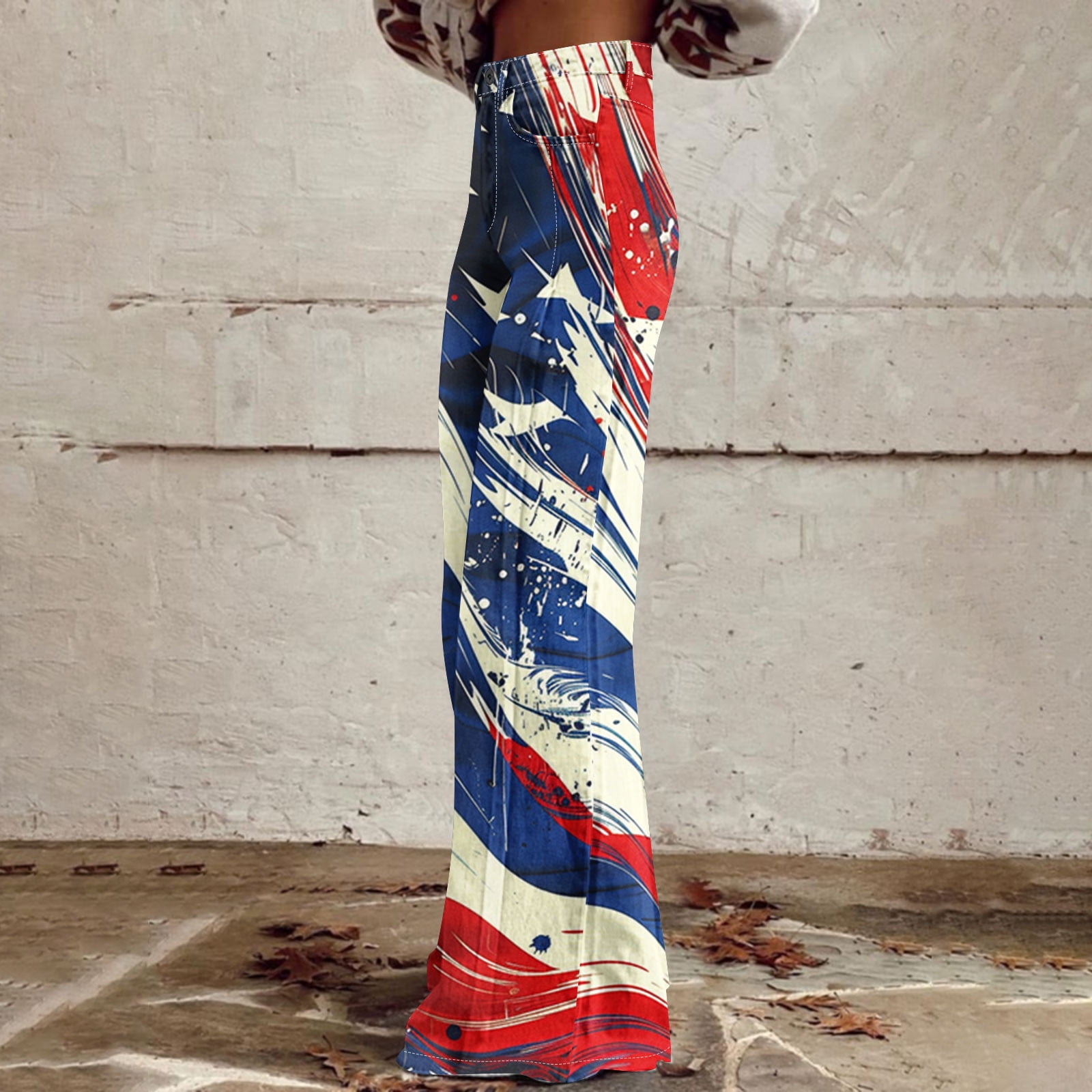 Women's Straight Leg Casual Pants with Button Pockets, Denim-Like Wide Leg Trousers for Daily Wear and Leisure Activities