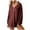 Wine, variant on gakvbuo Waffle Knit Button Down Sweatshirt For Womens Loose Fit Casual Long Sleeve Oversized Button Up V Neck Blouses Fall Tops