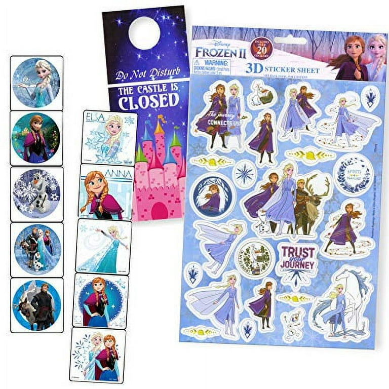 Disney Frozen Coloring Book Set- Bundle Includes Frozen 192 pg Coloring Book,  Frozen Stickers, 3-D