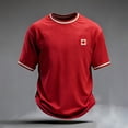 thumbnail image 2 of Mens Polo Print Short Sleeve Comfort Beach Vacation Clothes for Men,Red,M, 2 of 2
