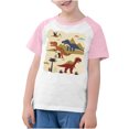 thumbnail image 3 of RXIRUCGD 2025 Vêtements d'Été pour Enfants Tout-Petits Garçons Filles Mode Mignon Col Rond Imprimé Manches Courtes Haut, 3 of 7