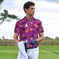 thumbnail image 5 of Balery Halloween2 Printed Men’s Short Sleeve Polo Shirt, Midweight Men's Shirt,Golf Polo shirts -3X-Large, 5 of 8