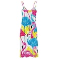 thumbnail image 5 of Flamingo Pattern Fine Art Sleeveless Dress Summer Dress Woman 2025, 5 of 7