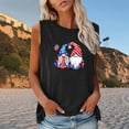 thumbnail image 3 of Wycnly 4th of July Tank Top for Women Loose Fit Breathable Patriotic Graphics Shirts Vest Summer Independence Day Gnome Print Crewneck Sleeveless Fashion Blouses Black s, 3 of 4