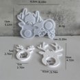 thumbnail image 3 of 2 Cavities Deer Silicone Molds Reindeer Pendant Mould with Hole for Making Christmas Tree Decoration Epoxy Resin, 3 of 8