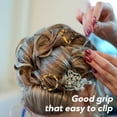 thumbnail image 2 of Round Hair Barrettes 4Pcs Acrylic Geometric Design For Girls Appointment, 2 of 8