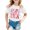 White, variant on Toddler Kids Girls T Shirts Short Sleeve Fashion Casual Letter Print Shirts Top Blend Tee Shirt Youth Casual Loose Tops 18-24 Months
