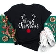 thumbnail image 1 of Camiseta con estampado navideño para mujer, ropa bonita para fiesta de año nuevo, Just a Girl Who Loves, 1 of 5