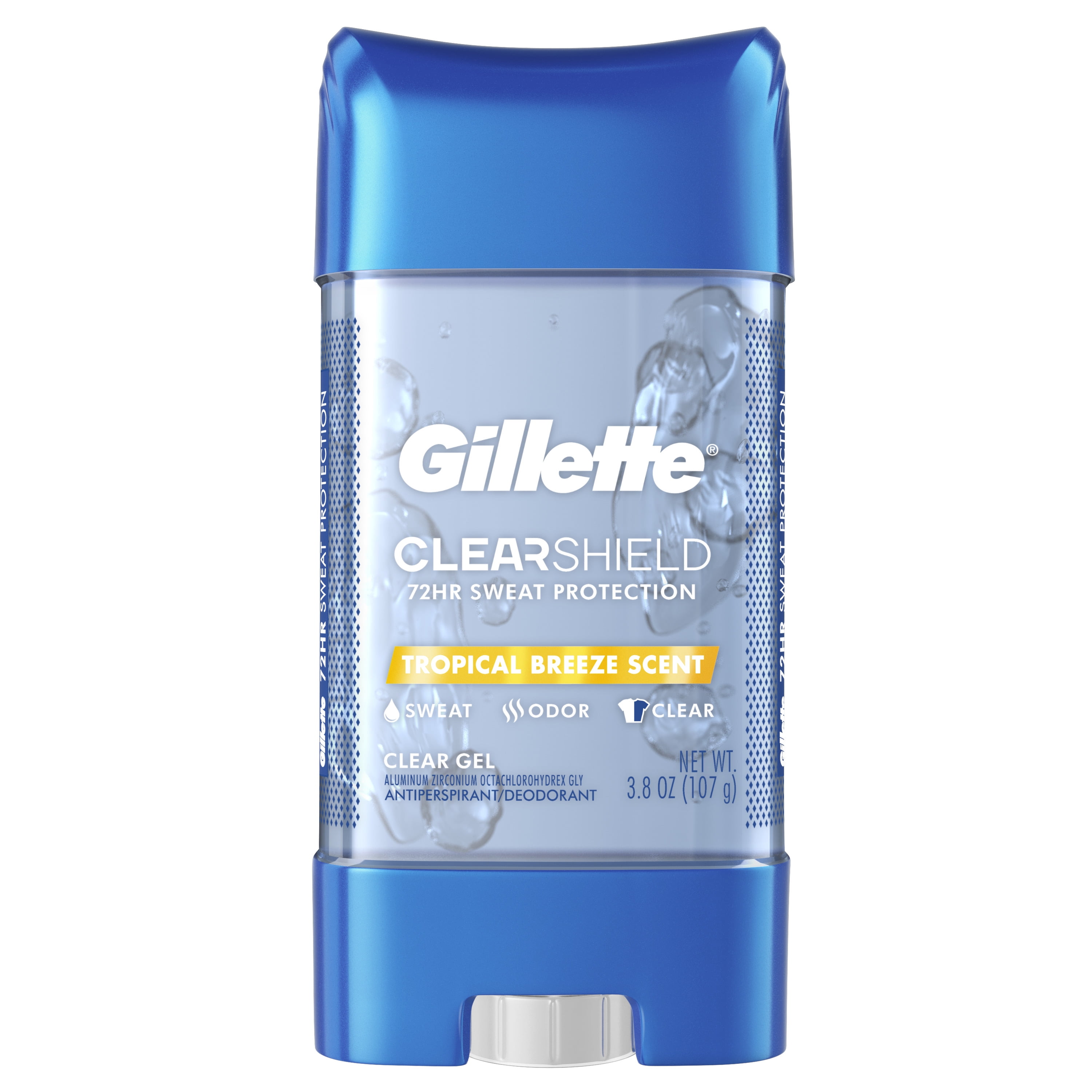 Gillette Clear Gel Antiperspirant and Deodorant for Men Tropical Breeze Scent 3.8 oz
