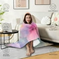 thumbnail image 4 of Wearable Blanket,Colorful Cloud Star Tie Dye Pattern Hooded Wearable Flannel Blanket for Adults & Teens,Winter Poncho Shawl Wrap Cape Cozy Anti-Pill,50"x60", 4 of 5