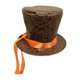 thumbnail image 1 of Sombrero de copa, accesorio de fiesta, sombreros para Halloween, disfraces, actuaciones y fiestas. Marrón, 1 of 7