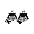 thumbnail image 2 of Loicainy Baby Toddler Girl Spring Fall Romper Dresses 3 6 12 18 Months Long Sleeve Plaid Print Skirt Bodysuit with Headband Socks Set Infant Clothes, 2 of 6