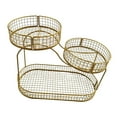 thumbnail image 4 of Cesta de frutas para mostrador, multiusos, gran capacidad, 3 niveles, malla metálica Oro A, 4 of 9