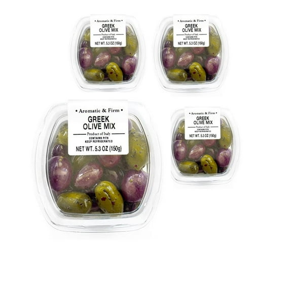 Fresh Pack Greek Unpitted Olive Mix (4 Pack)
