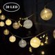 thumbnail image 1 of Guirnalda de luces redondas de 20 luces LED de color blanco cálido, decoración de luces de cadena de algodón de 6 Cm, Compatible con habitación de bebé, fiesta, Navidad, boda, 1 of 3