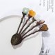 thumbnail image 5 of Cuchara agitadora de cristal natural en forma de corazón: mango largo, diseño elegante, para café, postres y cócteles, 5 of 8